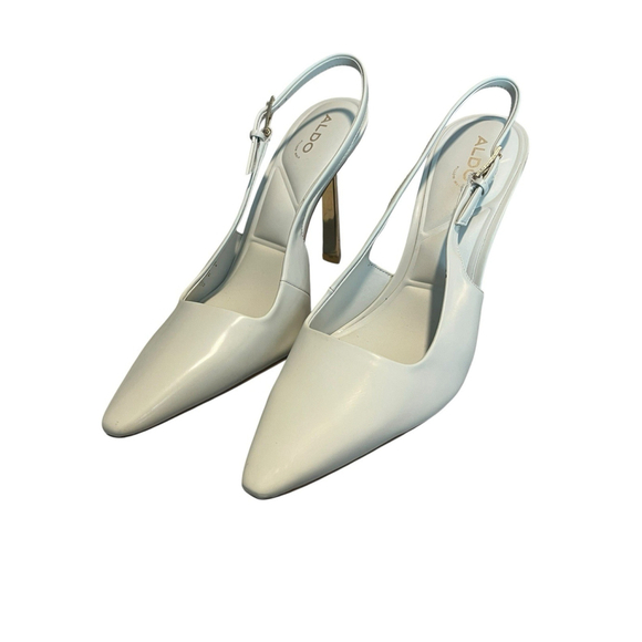 Aldo Shoes - Aldo White High Heels Buckle Strap Size 10